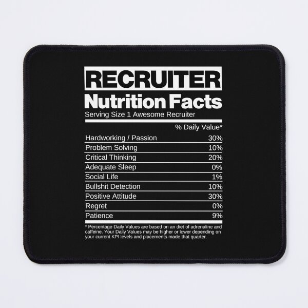 Item preview, Recruiter Nutrition Facts designed and sold by Click-Like.