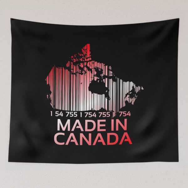 Item preview, Made in Canada, Red and White Bar Code in shape of Canada  designed and sold by ACC .