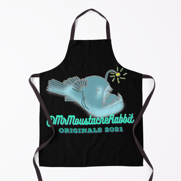 Item preview, Mr Moustache Rabbit's Yellow Submarine Adventures Character Mr Grumpy AnglerFish (on Black) designed and sold by ANIMALSDONTTALK.