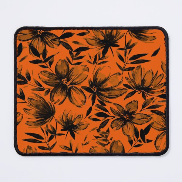 Item preview, Orange & Black Watercolor Flowers designed and sold by B & K Store.