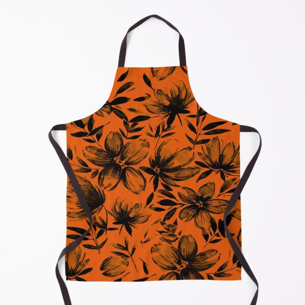 Item preview, Orange & Black Watercolor Flowers designed and sold by B & K     Store.