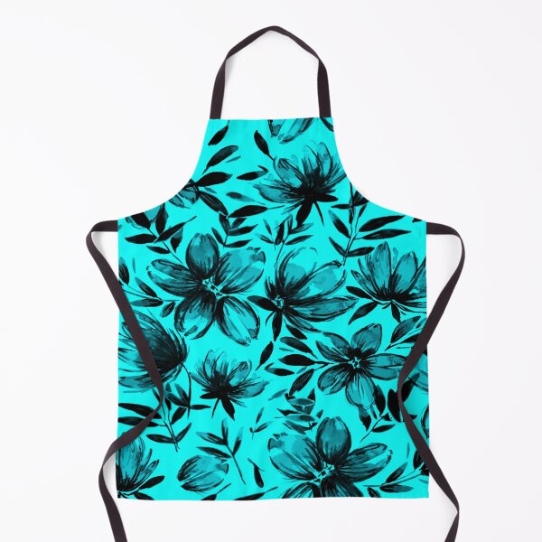 Item preview, Cyan & Black Watercolor Flowers designed and sold by B & K     Store.