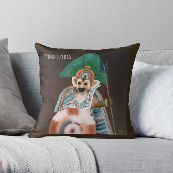 Monkeyzuma Throw Pillow