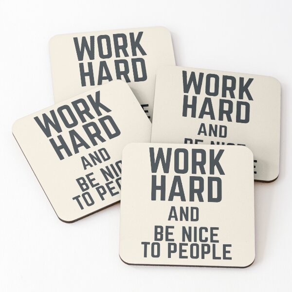 Item preview, Work hard and be nice to people, vintage sign, inspirational quote, motivational, funny, think positive designed and sold by Spallutos.