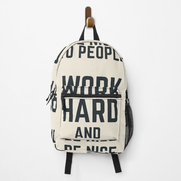 Item preview, Work hard and be nice to people, vintage sign, inspirational quote, motivational, funny, think positive designed and sold by Spallutos.