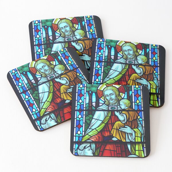 Item preview, Jesus with Children Stained Glass designed and sold by AnimaChristi.