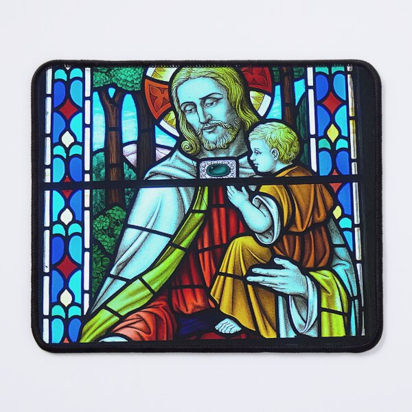 Item preview, Jesus with Children Stained Glass designed and sold by AnimaChristi.