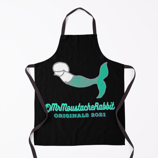 Item preview, Mr Moustache Rabbit's Yellow Submarine Adventures Character Mr Handsome Mermen (on Black) designed and sold by ANIMALSDONTTALK.