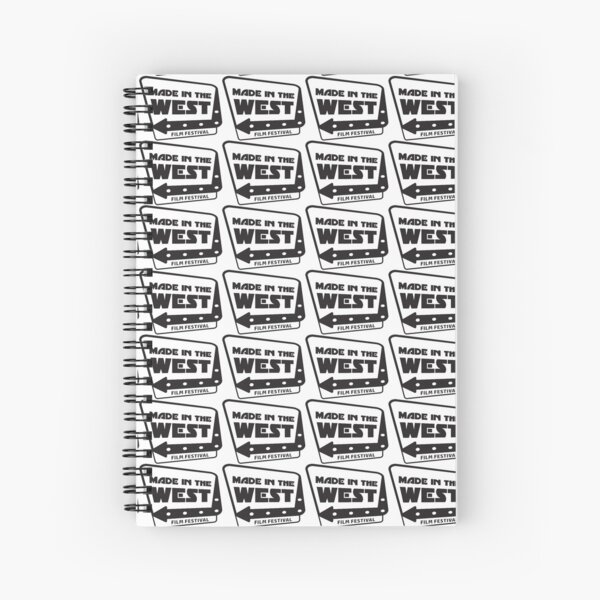 Made in the West Film Festival Logo (Black on White) Spiral Notebook