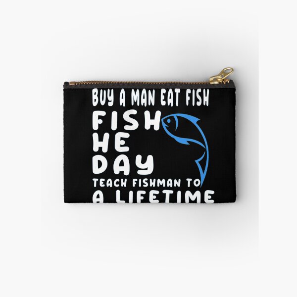 Item preview, buy a man eat fish he day teach fishman to a lifetime t-shirt designed and sold by AZZDINE kholti.