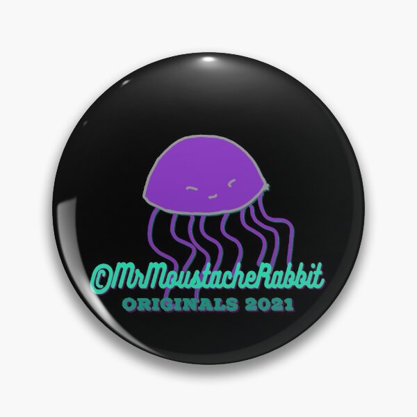 Item preview, Mr Moustache Rabbit's Yellow Submarine Adventures Character Ms Quirky Jellyfish (on Black) designed and sold by ANIMALSDONTTALK.