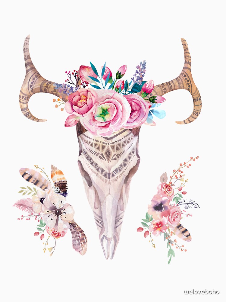 Floral deer skull de weloveboho