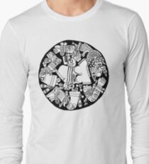 Meso Ring - black & white Long Sleeve T-Shirt