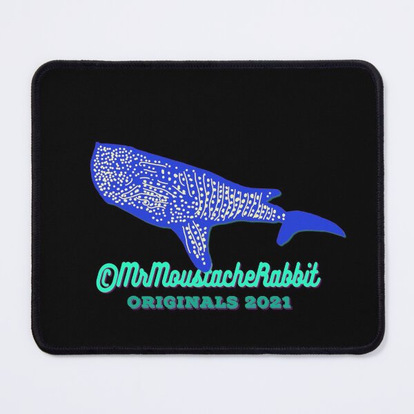 Item preview, Mr Moustache Rabbit's Yellow Submarine Adventures Character Mr Snazzy Whaleshark (on Black) designed and sold by ANIMALSDONTTALK.