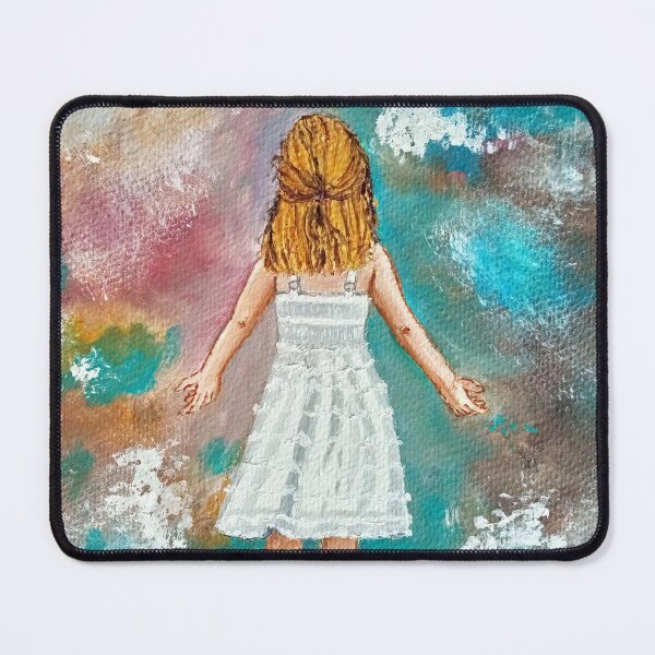 Item preview, Oil painting of a little girl walking towards hope and bliss designed and sold by Abha-Hues.