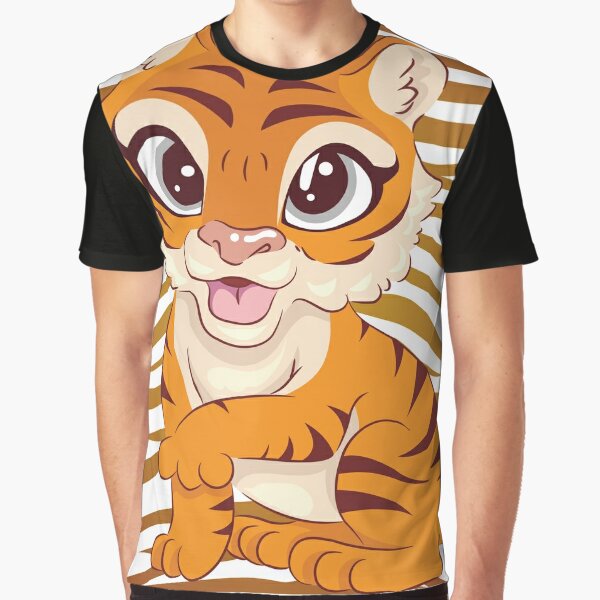 Disfraz de tigre de Halloween, camiseta para niño y niña, Naranja