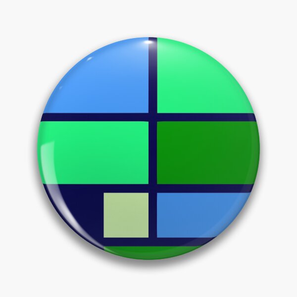 Item preview, Mondrian style design blue green designed and sold by aapshop.