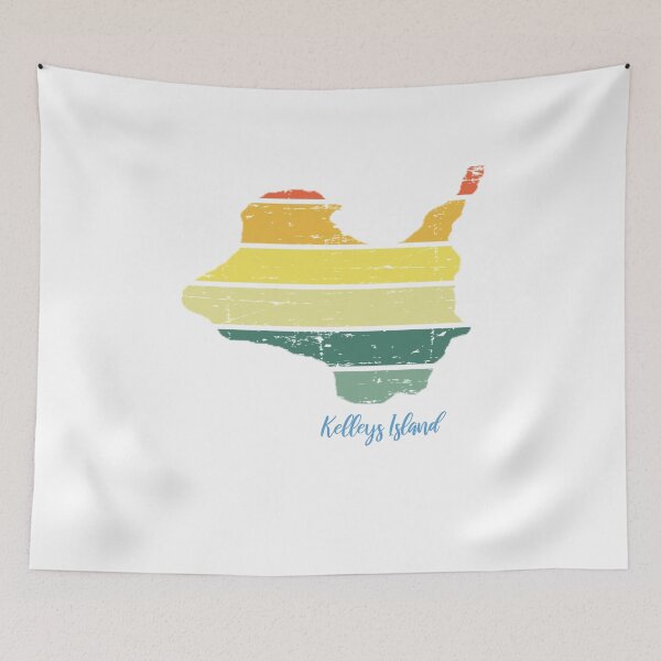 Item preview, Kelleys Island Lake Erie Retro Vintage Map designed and sold by BusyBeeLife.