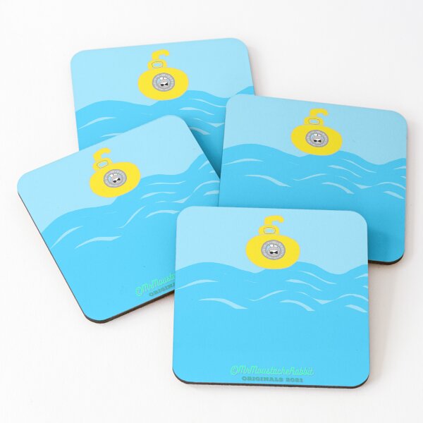 Item preview, Mr Moustache Rabbit's Yellow Submarine Adventures Character Oceans Scene designed and sold by ANIMALSDONTTALK.