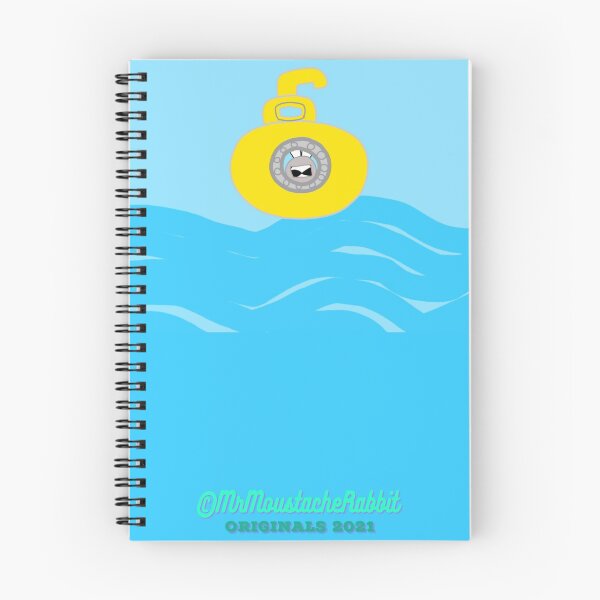 Item preview, Mr Moustache Rabbit's Yellow Submarine Adventures Character Oceans Scene designed and sold by ANIMALSDONTTALK.