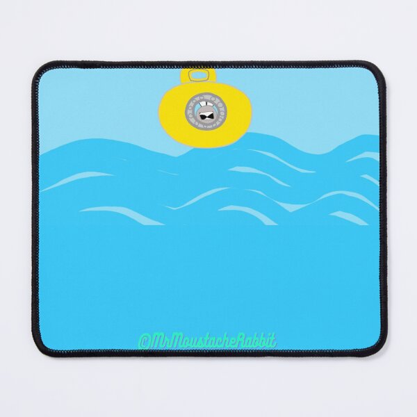 Item preview, Mr Moustache Rabbit's Yellow Submarine Adventures Character Oceans Scene designed and sold by ANIMALSDONTTALK.