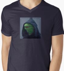 Hooded Kermit Meme (Evil Kermit Meme) T-Shirts, Hoodies, Stickers Men's V-Neck T-Shirt
