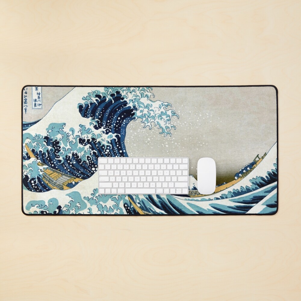 The Great Wave, Large Organic Tote Tag, Kanagawa Wave, Katsushika Hokusai