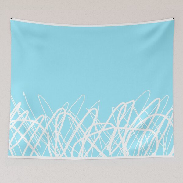 Item preview, Dancing Doodles in Fresh Pale Blue designed and sold by OByD.