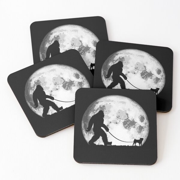 Item preview, Bigfoot Pug Funny Night Time Dog Walking Graphic designed and sold by JaisonshiJan.