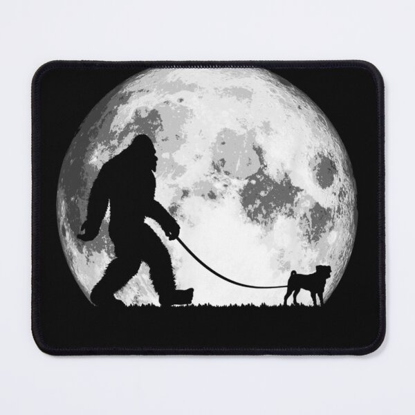 Item preview, Bigfoot Pug Funny Night Time Dog Walking Graphic designed and sold by JaisonshiJan.