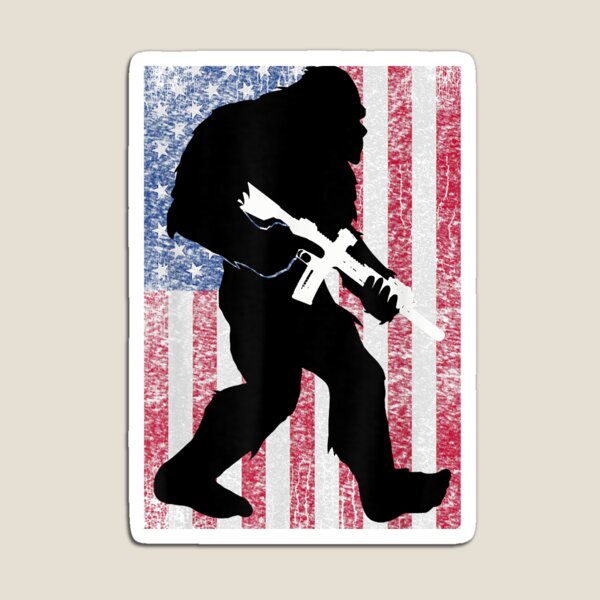 Bigfoot 2nd Amendment Right to Bear Arms for Gun Owner Magnet