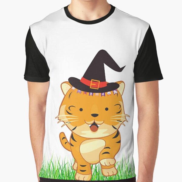Disfraz de tigre de Halloween, camiseta para niño y niña, Naranja