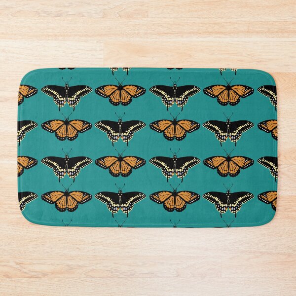 Item preview, Monarch and Black Swallowtail butterfly pattern  designed and sold by hanameda.
