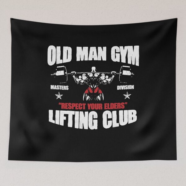 Item preview, Old Man Gym Respect Your Elders Lifting Clubs Weightlifting designed and sold by Dressed For  Duty.