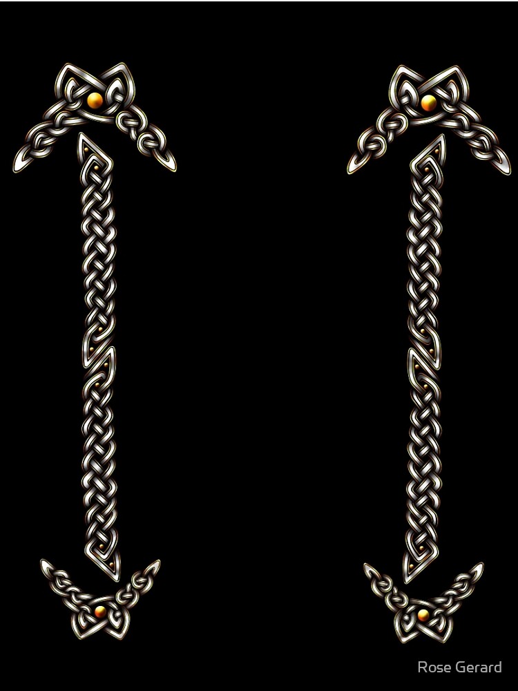 Celtic Knotwork - Gold and White by arkadyrose