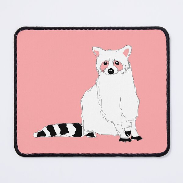 Item preview, Minimalistic Pink Raccoon Line Art Decor designed and sold by MindCereal.