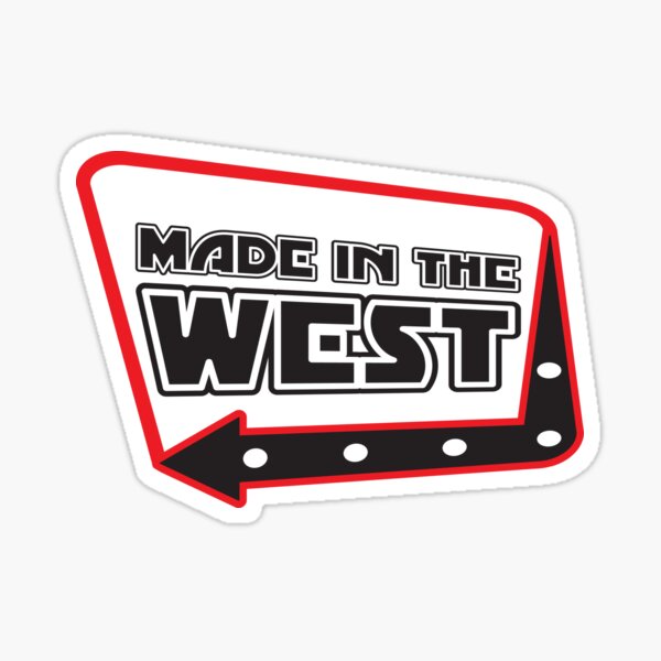 Made in the West logo (Red) Sticker