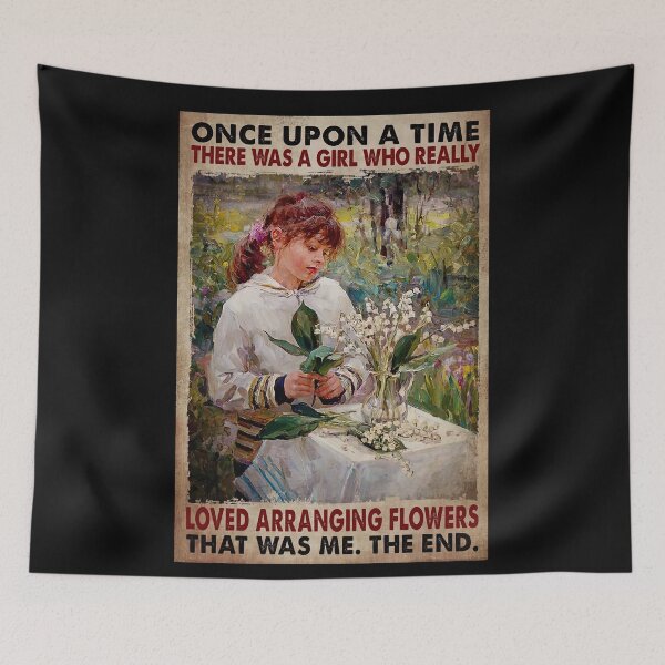 Item preview, Once Upon A Time There Was A Girl Who Really Love Arranging Flower - Girl Flower Looking out the window designed and sold by SockaArt1.
