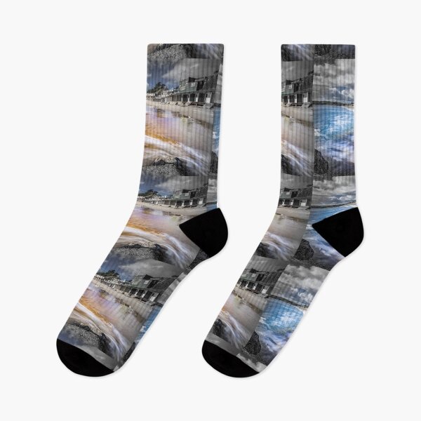 Item preview, Abersoch beach black and white with colour MBSLCbw designed and sold by Turtle  Photography.