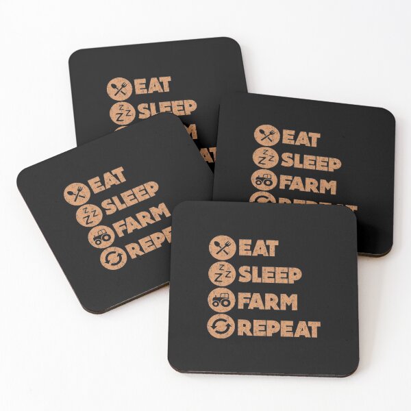 Item preview, funny eat sleep farm repeat designed and sold by Amet Hermawan.