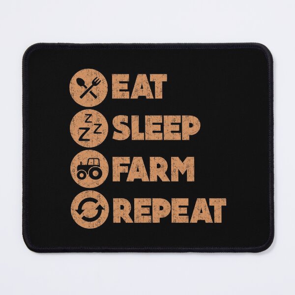 Item preview, funny eat sleep farm repeat designed and sold by Amet Hermawan.