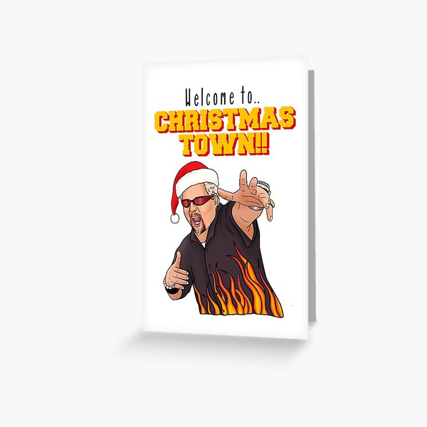 Item preview, Guy Fieri Christmas card designed and sold by Swish & Scribble.