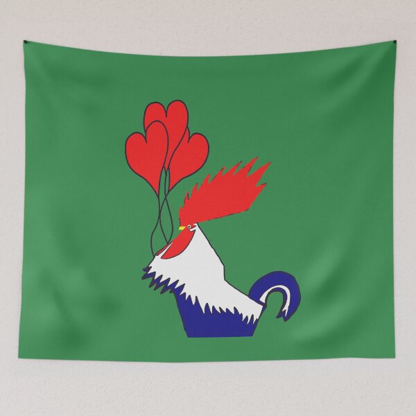 Item preview, Cockerel Lover Vector Art In Bold Bright Colors designed and sold by taiche.