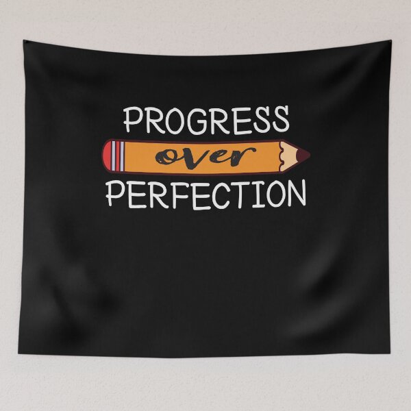 Item preview, motivational progress over perfection back to school teacher, progress over perfection, back to school, 100 days of school designed and sold by T-DESIGNEDZ.