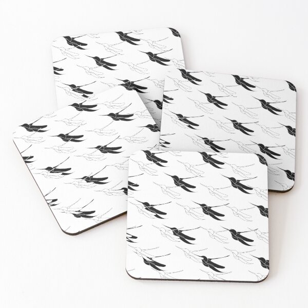 Item preview, Minimal White and Black Hummingbird Decor designed and sold by MindCereal.