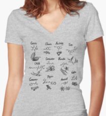 The Chemistry of Food Women's Fitted V-Neck T-Shirt