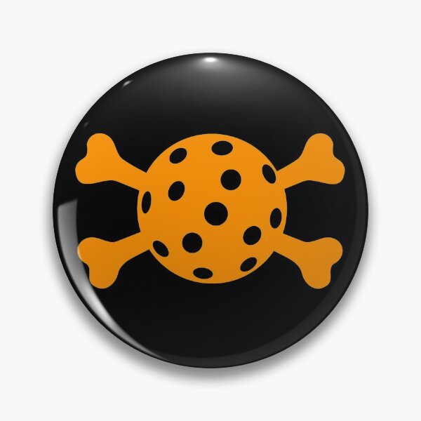 Artikelvorschau, Pickleball Halloween Cross Bones - Orange entworfen und verkauft von VectorWarehouse.
