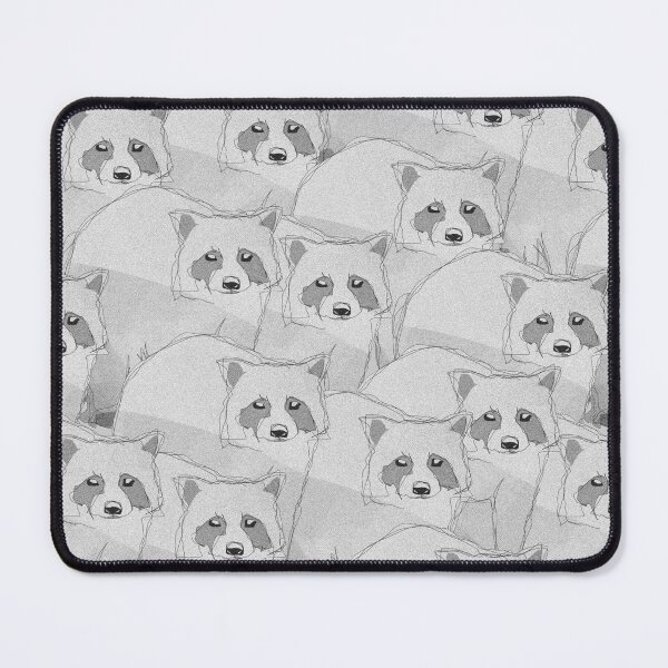 Item preview, Black & White Raccoon (Minimal Surface Pattern Design) designed and sold by MindCereal.