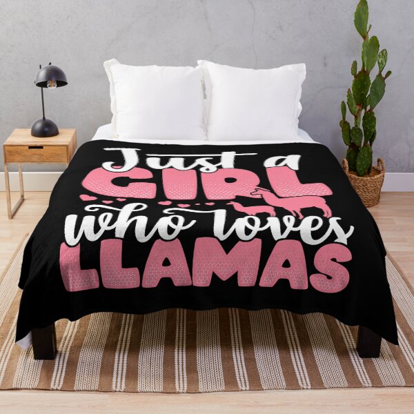 Item preview, Just a Girl who Loves Llamas Funny llama Farmer Gift print designed and sold by theodoros20.