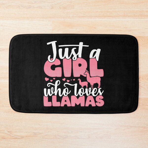 Item preview, Just a Girl who Loves Llamas Funny llama Farmer Gift print designed and sold by theodoros20.